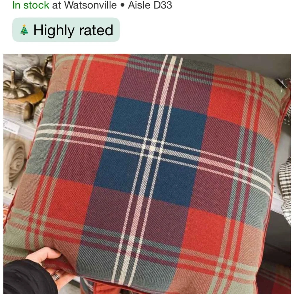 Tartan Holiday Plaid Pillow 24